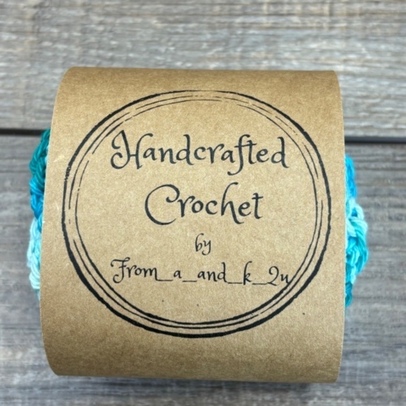 Handcrafted Crochet Spiral Tawashi and Face Round Scrubbies Set Cotton Yarn - Picture 2 of 10